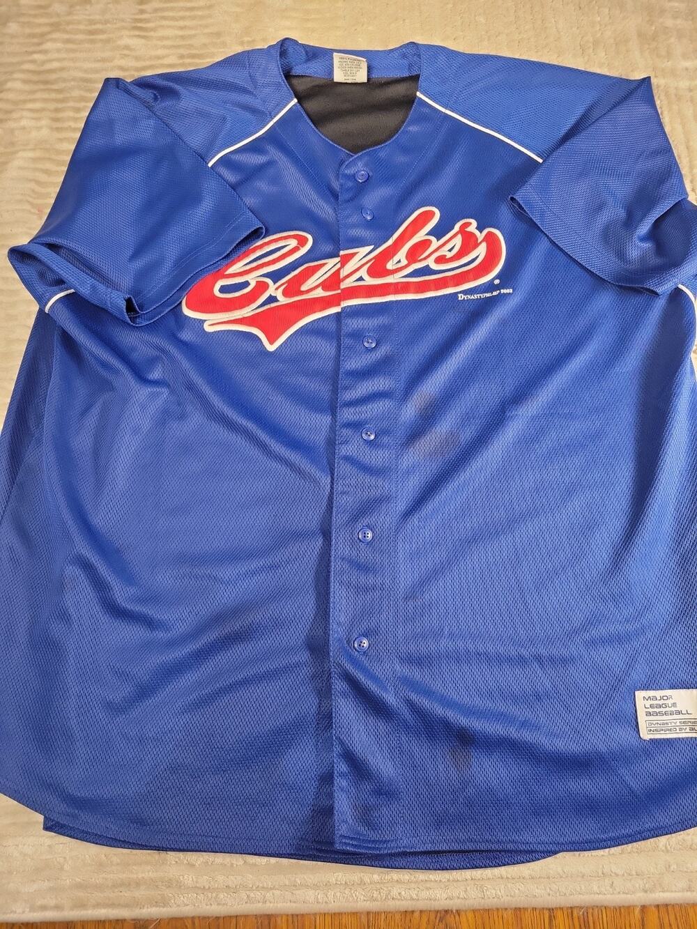 Chicago Cubs Jersey Baseball MLB Mens Size 2XL XXL Adult Button Up